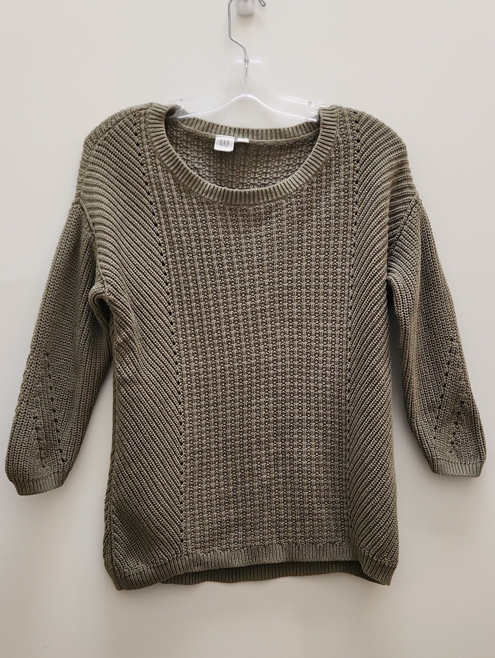 GAP Olive Crewneck Knit Sweater